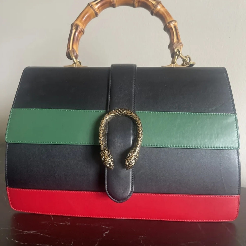 Gucci Dionysus Leather Bamboo Top Handle Bag 4480 - Picture 9 of 14